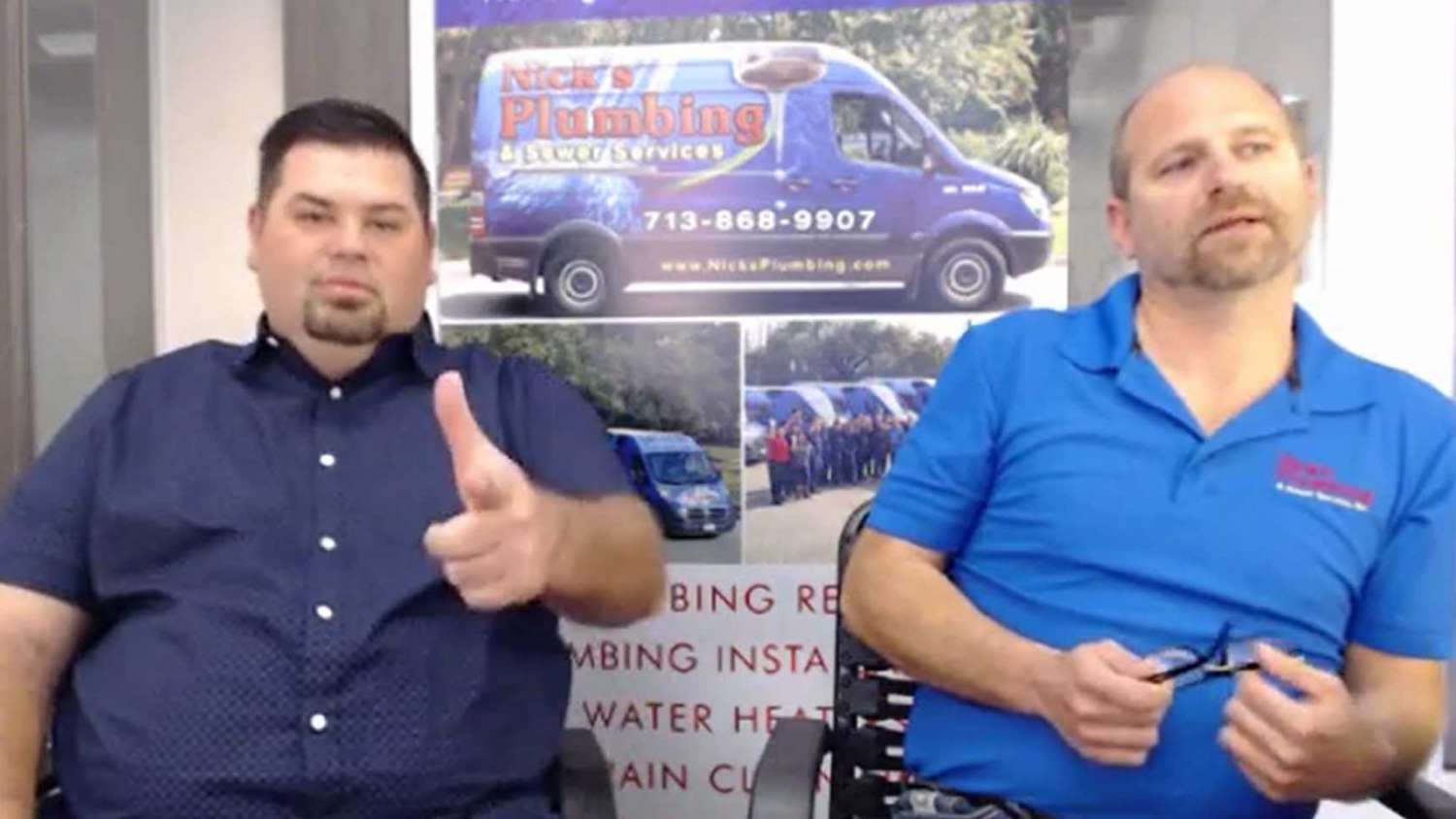 Two of Nick's Plumbing Experts in Houston Talking