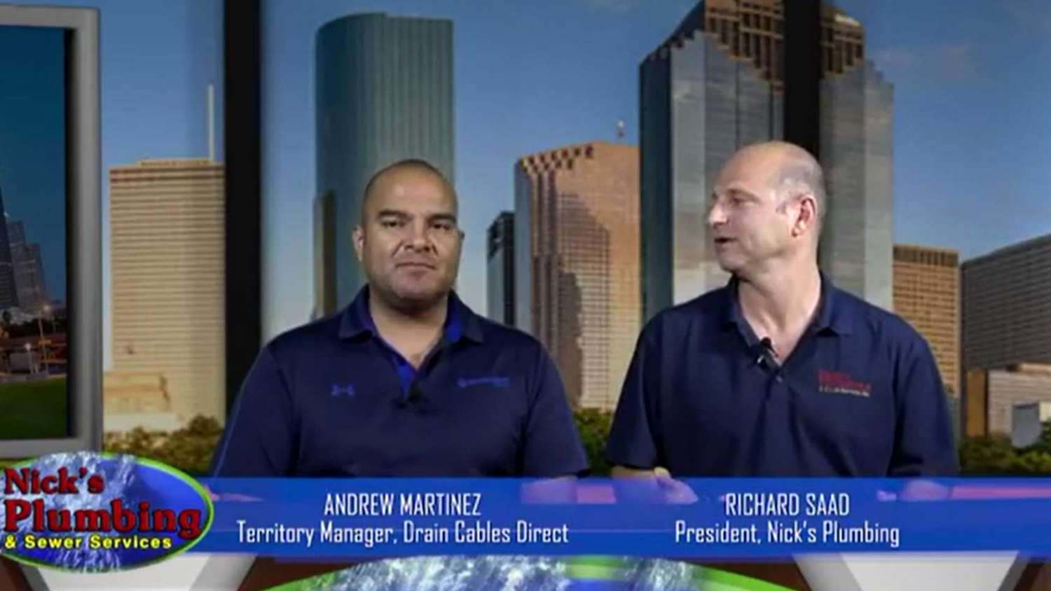 Plumbing Experts from Nick's Plumbing Sit at News Desk in Houston