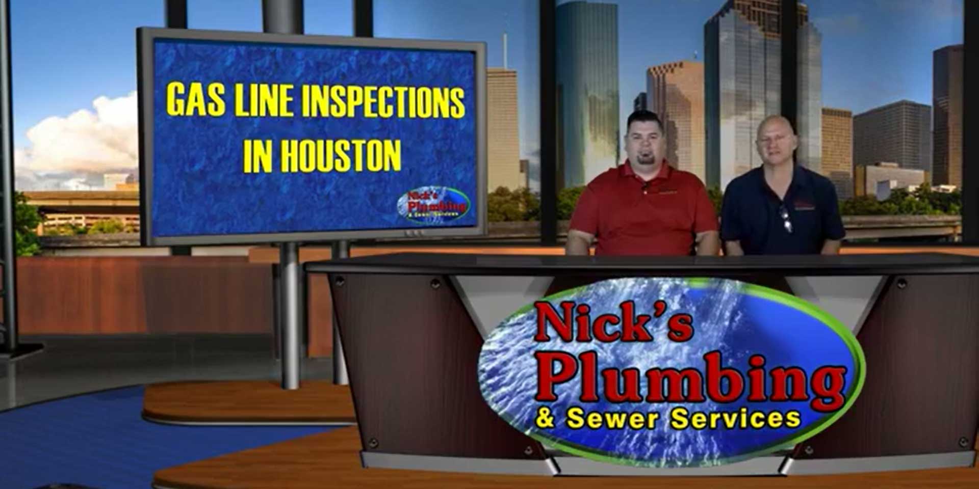 Experts Sitting at a News Desk in Downtown Houston Discuss Gas Line Inspections