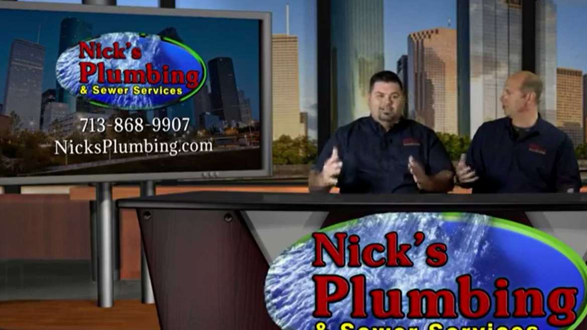 Plumbing Experts from Nick's Plumbing Sit at News Desk in Houston Discuss Drain Snakes