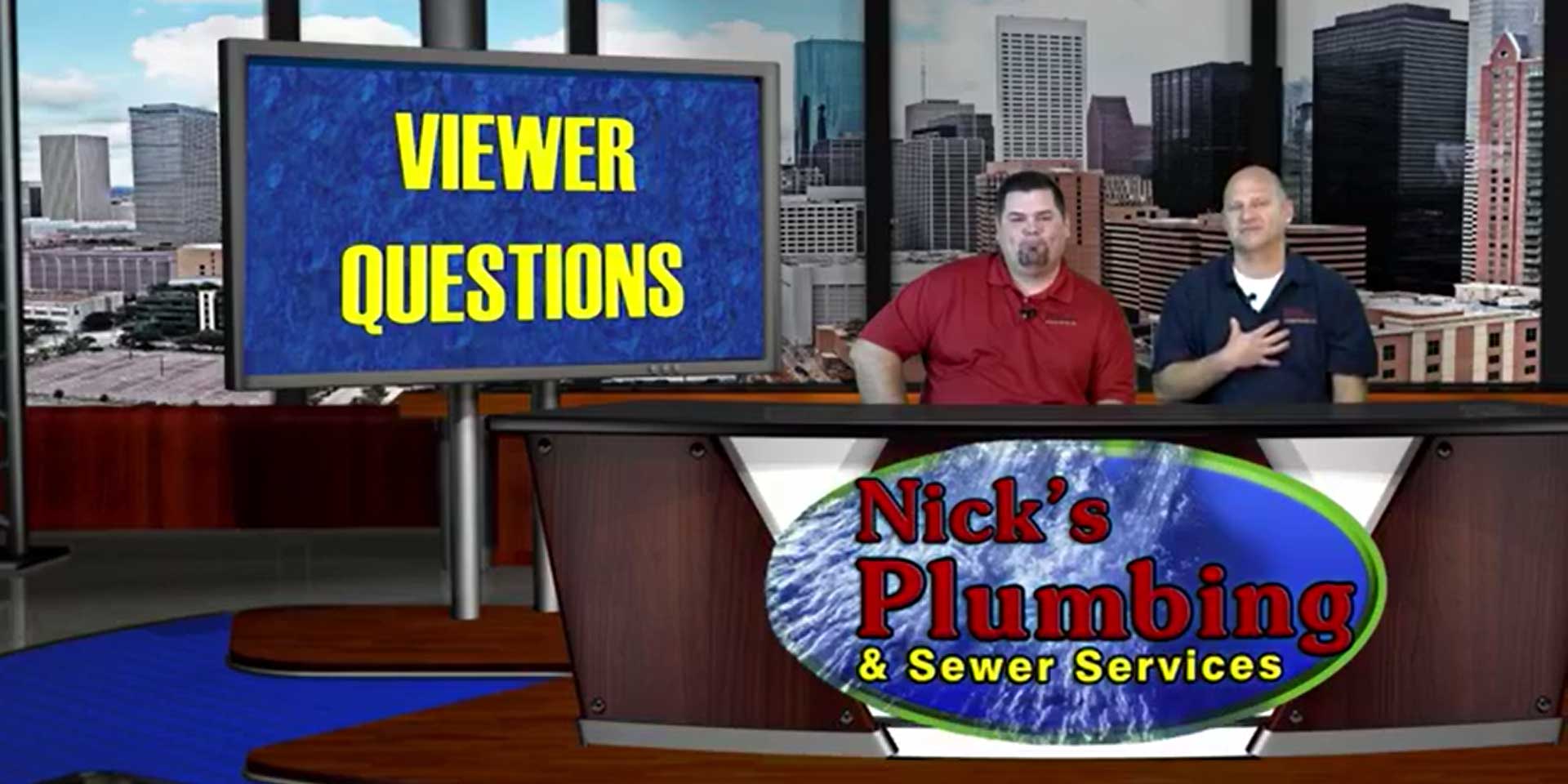 Plumbing Experts Sitting at a News Desk in Houston Answer Common Questions