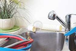 Kitchen Sink in a Bright Houston Home