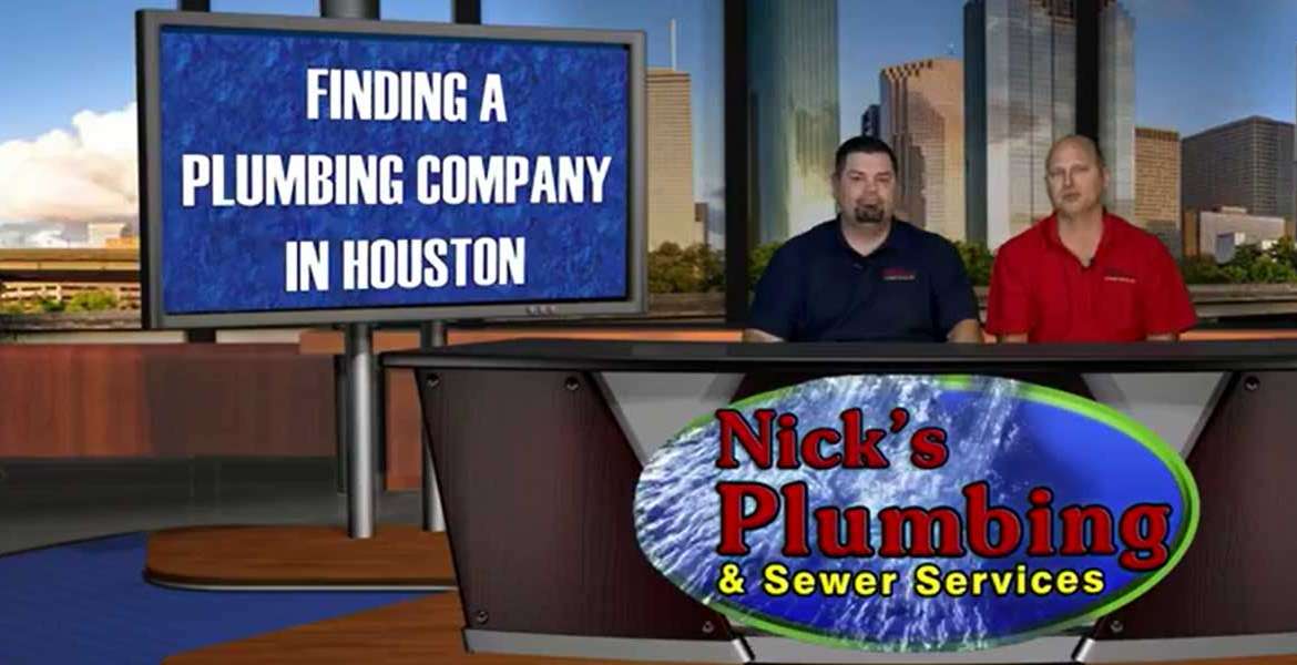 Experts Sitting at a News Desk in Houston Discuss Finding a Plumbing Company Near You