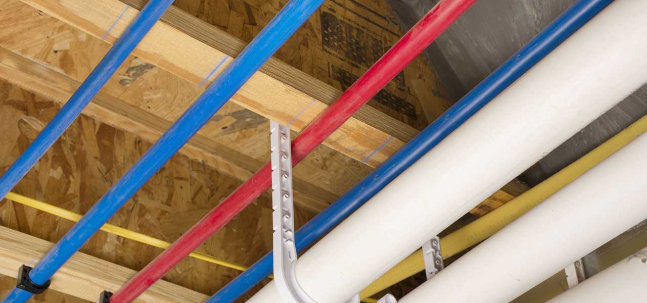 PEX Pipes Installed at a Home