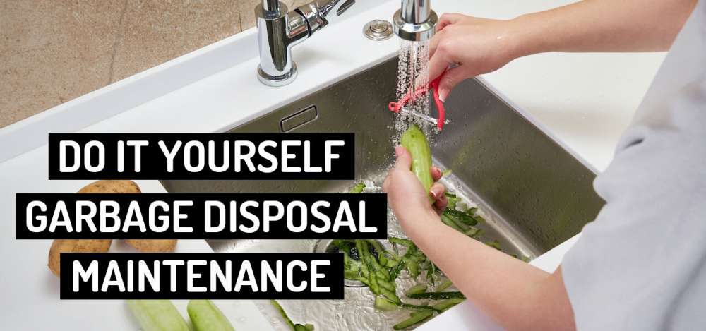 Man peeling the vegetables in garbage disposal