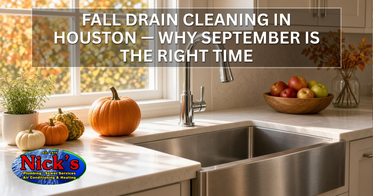Fall Drain Cleaning in Houston — Why September Is the Right Time