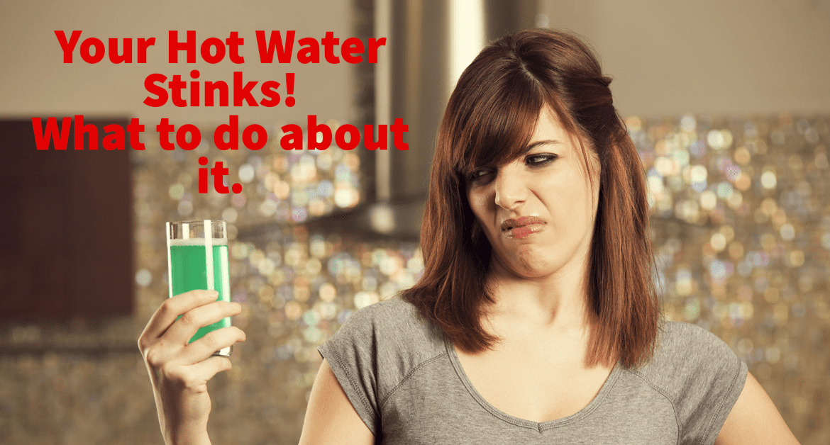 Woman Looking At a Glass of Smelly Hot Water