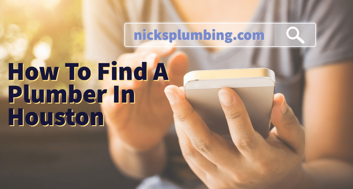Woman Using Her Mobile Phone To Look for a Qualifed Plumber in Houston