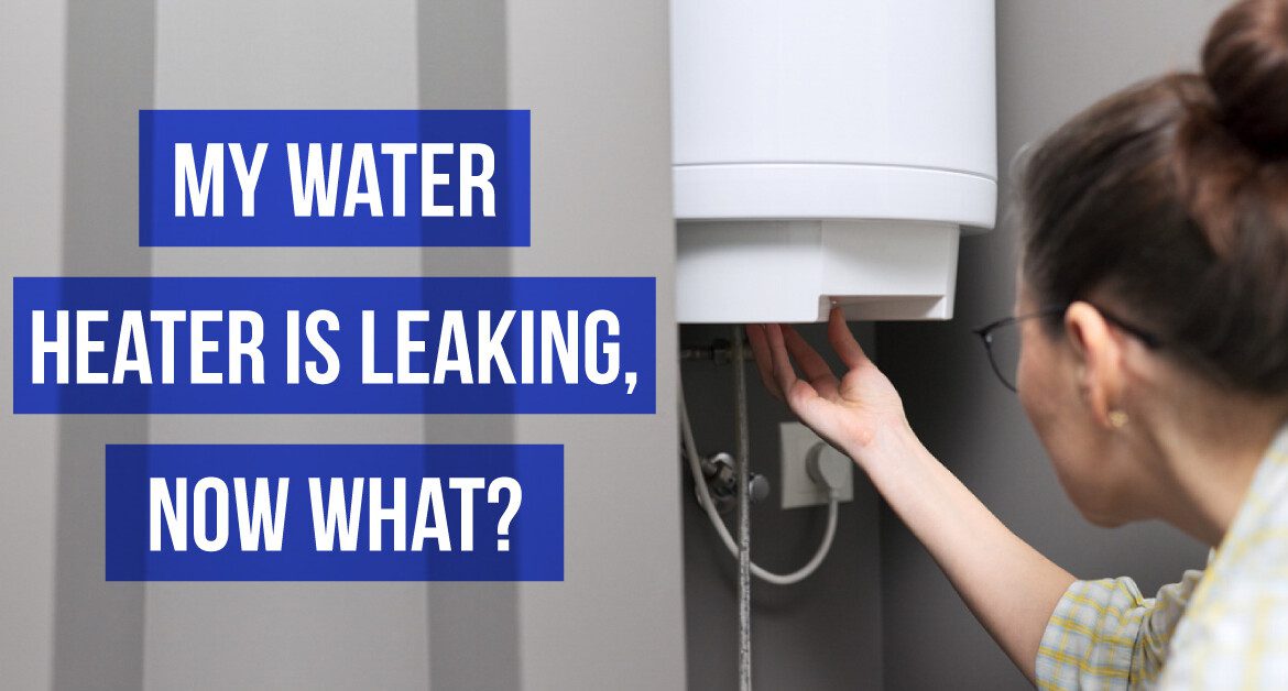 Woman Checking on a Water Heater for Leaks